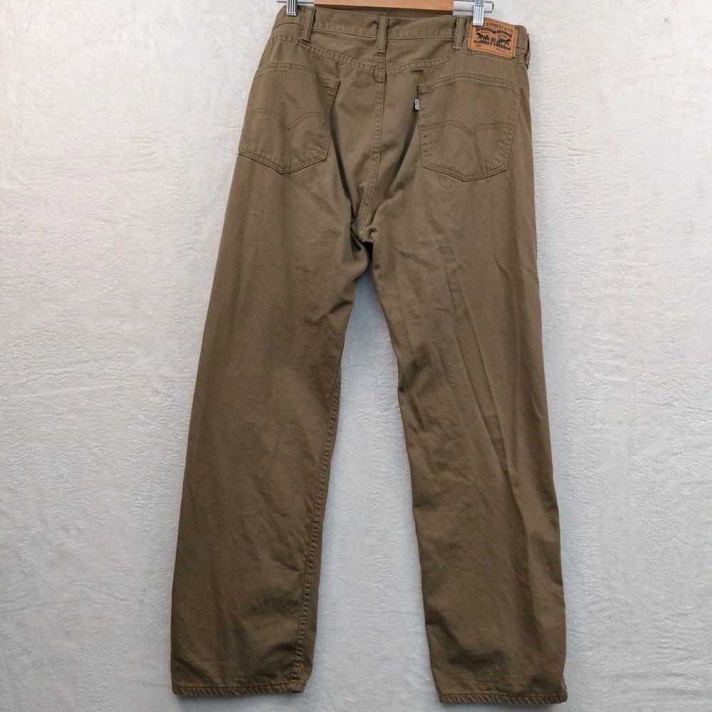 Levi's 505 Jeans Mens 40x32 Brown White Tab Cotton Straight Leg Outdoor Workwear